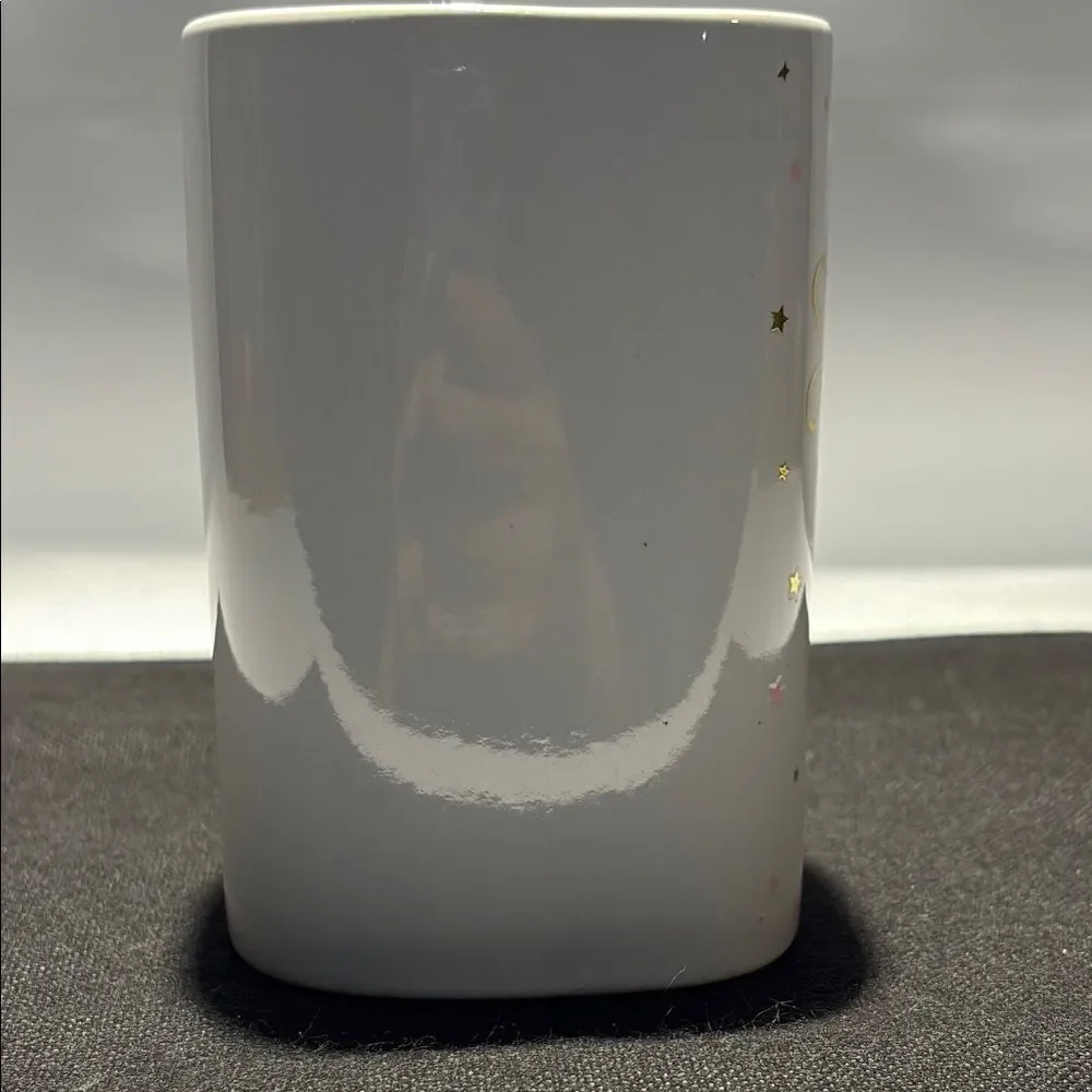 Shine White and Gold Bath Storage Cup